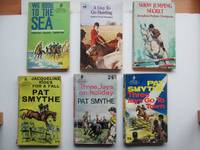 6 pony stories first published in the 1940s &amp; 1950s: We rode to the sea,  with, A day to go hunting, with, Show jumping secret, with, Jacqueline  rides for a fall, with, Three Jays on holiday, with Three Jays go to town by Pullein-Thompson, Christine; Pullein-Thompson, Josephine and Smythe, Pat - 1948