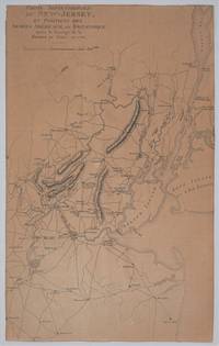 Partie Septentrionale du New Jersey, et Positions des Armees Americaine et Brittanique Apres le Passage de la Riviere du Nord, en 1776.  Revolutionary War map by Marshall, John - 1807