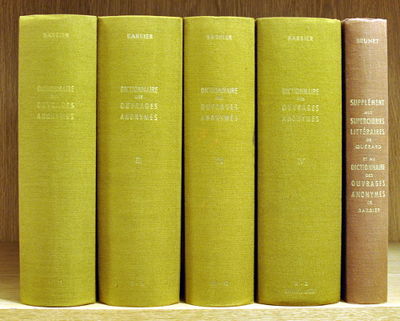 Dictionnaire des ouvrages anonymes. I-IV.