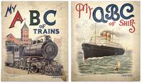 My ABC of Ships" and "My ABC of Trains" -- Two (2) "Linentex" Picture Books