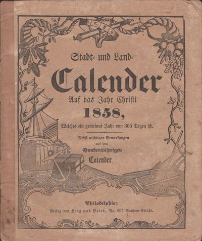Stadt und Land Calendar 1858