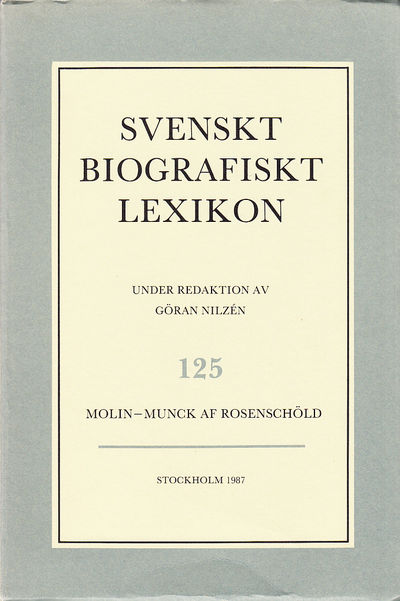 Svenskt Biografiskt Lexikon. Häfte 125 [=Band 25]…