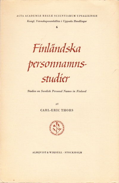 Finländska personnamnsstudier. Studies on Swedish…