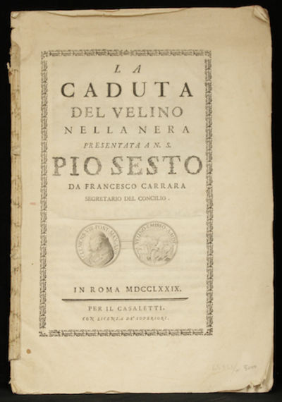La caduta del Velino nella Nera presentata a N.…