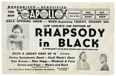 [Handbill] Lew Leslie's 1940 Edition of Rhapsody in Black