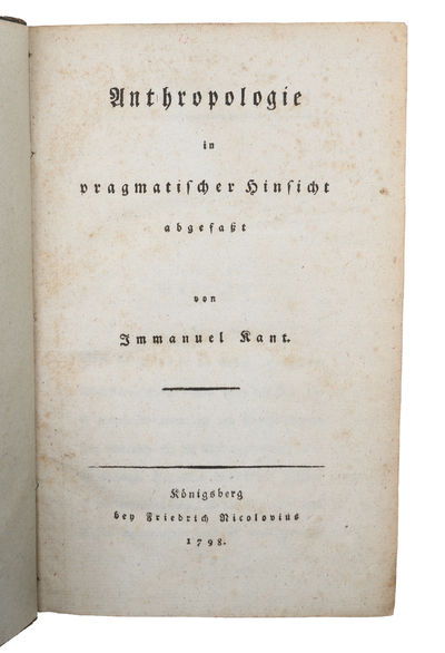 Anthropologie in pragmatischer Hinsicht…