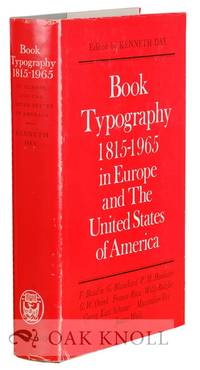 image of BOOK TYPOGRAPHY 1815-1965 IN EUROPE AND THE UNITED STATES OF AMERICA