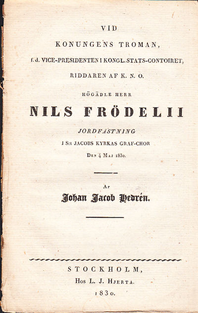 Vid konungens troman, f.d. vice-presidenten i…