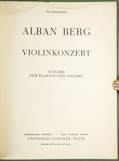 Violinkonzert [Piano-violin reduction]