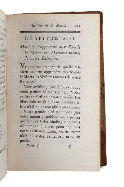 La véritable Manière d'instruire les Sourds et Muets, confirmée påar une longue Experience. Par l'Abbé***, Instituteur des Sourds & Muets de Paris. (3 Parts). (photo 4)