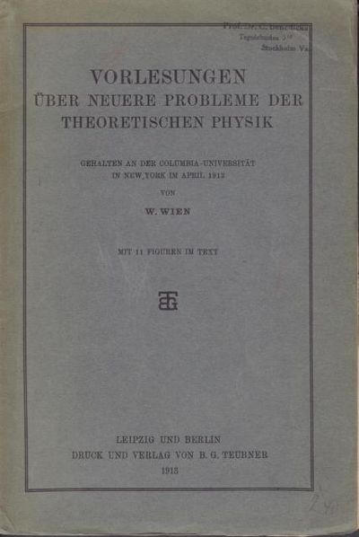 Vorlesungen über neuere Probleme der…