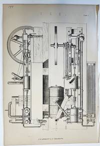 (Original Steel Engraving ) 'ICE' (1870s Ice Machine) from Encyclopedia of Chemistry . Theoretical, Practical, and Analytical. 1877