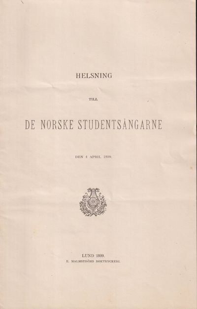 Helsning till de norske studentsångarne den 4…