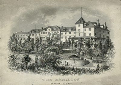 THE HAMILTON, BERMUDA ISLANDS [cover title below engraving of the hotel]