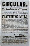 Circular Advertising New Tobacco Manufacturing Equipment