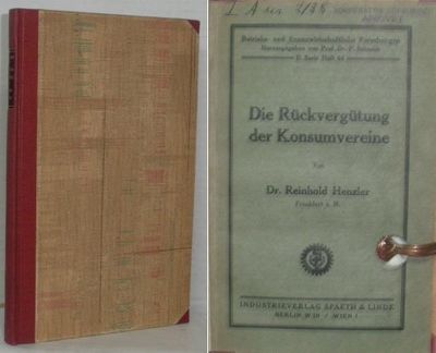Die Rückvergütung der Konsumvereine.