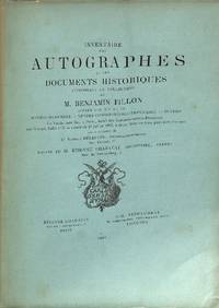 image of Vente 27 Juillet 1883 : Inventaire Des Autographes et Des Documents Historiques Composant La Collection De M. Benjamin Fillon. Séries XIII - XV. Hommes De Guerre, Vendée Contre-Révolutionnaire, Divers.