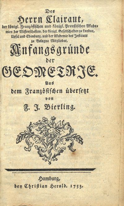 Des Herrn Clairaut, der königl. Französischen und…