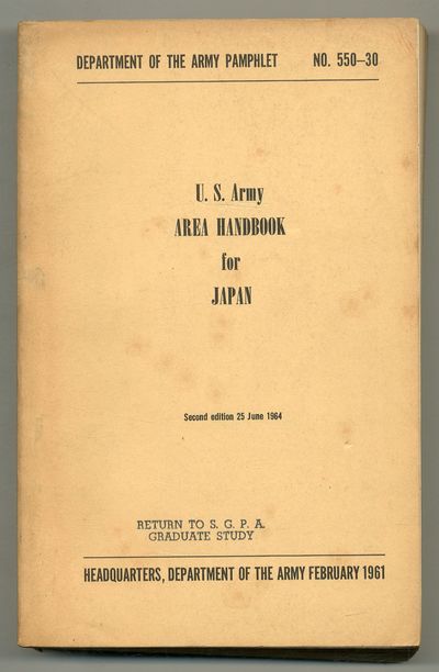 U.S. Army Area Handbook for Japan (Department of the Army Pamphlet, No. 550 - 30)