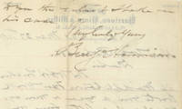 Future President Benjamin Harrison is Moved by a Letter From His Grandfather, President William Henry Harrison, to Help a Man Get a Federal Appointment “The letter from General Harrison which he will show you will explain to you the interest I take in his case.”