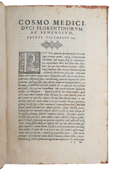 Commentarii, in primum librum Aristotelis de Arte Poetarum. Positis singulas declarationes Graecis auctoris. Iisdemque ad verbum Latine expressis. Acessit rerum et verborum memorabiblium index locupletissimus.  - [THE GREATEST EDITION OF ARISTOTLE'S POETICS] (photo 3)