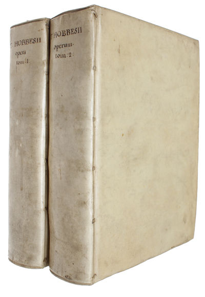 Opera Philosophica, Quae Latinè scripsit, Omnia. Antè quidem per partes, nunc autem, post cognitas omnium Objectiones, conjunctim & accuratiùs Edita. [8 parts]. [Including "leviathan" for the first time in Latin]. - [CONTAINING THE EDITIO PRINCEPS OF THE LATIN TRANSLATION OF "LEVIATHAN"] (photo 4)