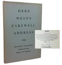 cover of Herb West's Farewell Address. May 28, 1964 - Dartmouth Hall (Signed)