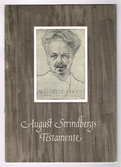 August Strindbergs testamente. [=Omslagstitel.]