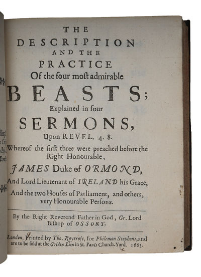 Several sermons on solemn occasions, and treatises, expressed in the next page. By the right reverend father in God, Griffith Lord Bishop of Ossory. (photo 3)