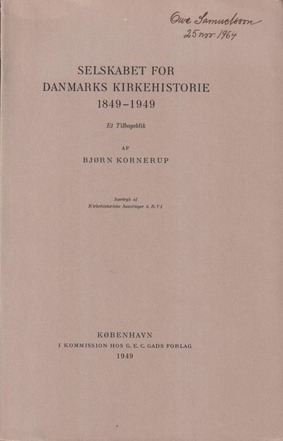 Selskabet for Danmarks Kirkehistorie 1849-1949.…