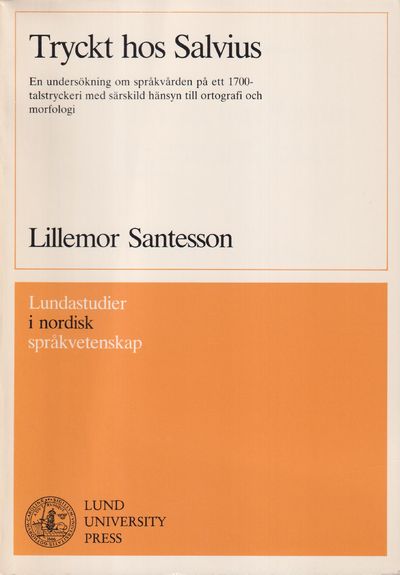 Tryckt hos Salvius. En undersökning om…