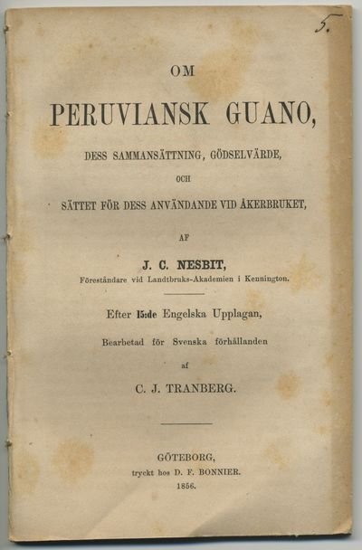 Om peruviansk guano, dess sammansättning,…