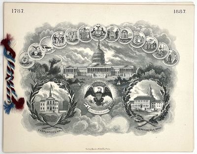 Invitation from the Constitutional Centennial Commission to attend a reception for the President of the United States, Grover Cleveland