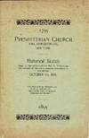 1795 PRESBYTERIAN CHURCH LIMA, LIVINGSTON CO. NEW YORK Historical Sketch, October 1st, 1895