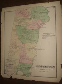 Rhode Island Map Hopkinton, Washington County 1870