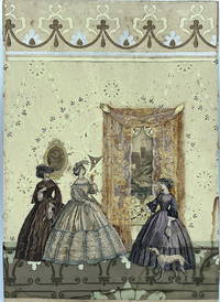 Two (2) Elaborate Hand Constructed Paper Doll House Rooms - One with Bridal Party