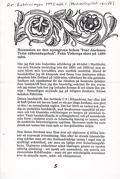 Recension av den nyutgivna boken ”Ivar Axelson…
