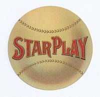 Star Play baseball cigar box label