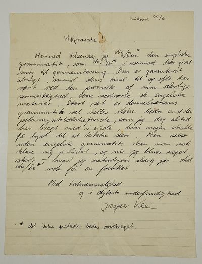 Originalt brev.