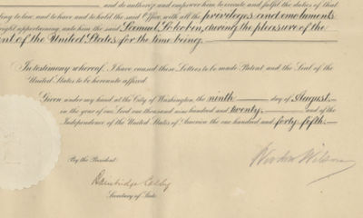 President Woodrow Wilson Appoints Samuel Sokobin An Interpreter to the American Consulate in China