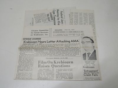 Five Newsletters Citizens Committee For Cancer Survivors on Krebiozen, Inc