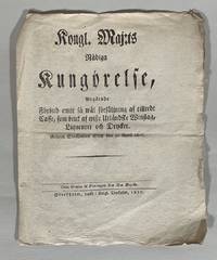 [Förbud mot kaffe] Kongl. maj:ts nådiga kungörelse, angående förbud emot så wäl...