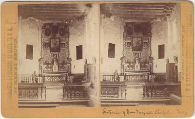 Santa Fe, NM: Photographed and Published by Henry Brown, 1867. Stereoview. Albumen photograph on a y...