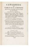 Catalogue de Tableaux et Dessins des Ecoles d’Italie, de Hollande et de France, anciennes et modernes, Estampes montées et en feuilles, Gouaches, Miniatures, Aquarelles, Marbres, Bronzes, Ivoires, Tabatières, Médaillons, Terres cuites, Mannequins, Modèles en plâtre et sculptés, Chevalets, Etudes peintes et dessinées; Boîtes à couleurs, Palettes, et généralement tout ce qui concerne la Peinture; le tout provenant des Cabinet et Atelier de feu… Dont la Vente aura lieu…le lundi 2 octobre 1820, et jours suivans…[Expert: Charles Paillet]