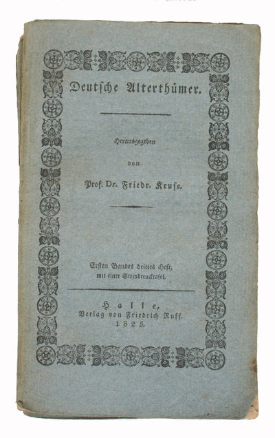 Deutsche Alterthümer oder Archiv für alte und mittlere Geschichte,Geographie und Alterthümer insonderheit der germaniscben Volkerstämme. 1.Bd.(6 Theile). (photo 2)