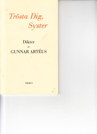 Trösta dig, syster. Dikter.