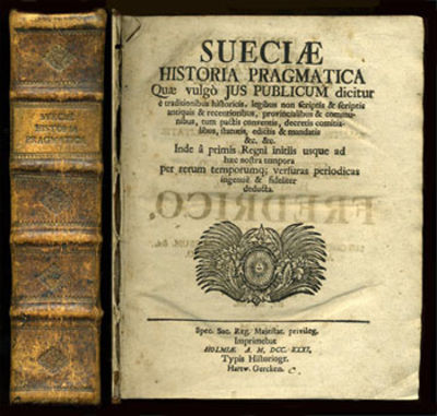 Sueciæ historia pragmatica quae vulgò jus…