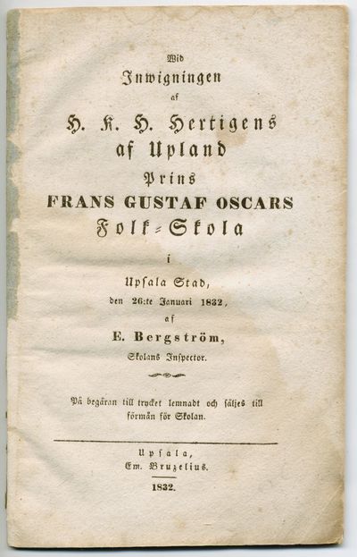 Wid inwigningen af h.k.h. hertigens af Upland…