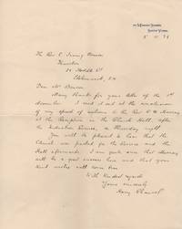 Autograph Letter (ALS) with Envelope from Harry Chauvel to Rev. C. Irving Benson (1938) by Harry Chauvel - Manuscript - 1938 - from Rickaro Books Ltd (SKU: 052891)