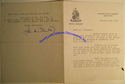 John Van Druten Archive The English-Born Thespian Comments On The Work Of An Aspiring Playwright In A Series Of Four Letters Written Near The End Of His Life